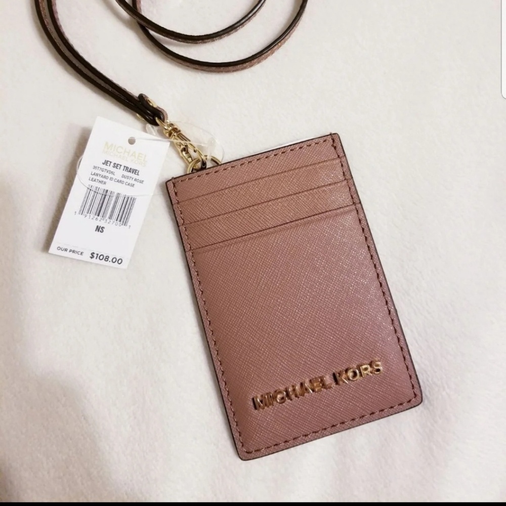 ISO Michael kors ID lanyard dusty rose!